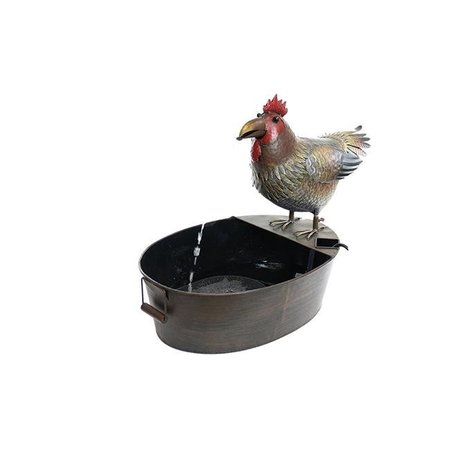 ALPINE CORP Alpine Corp NCY296 Metal Rooster Fountain NCY296